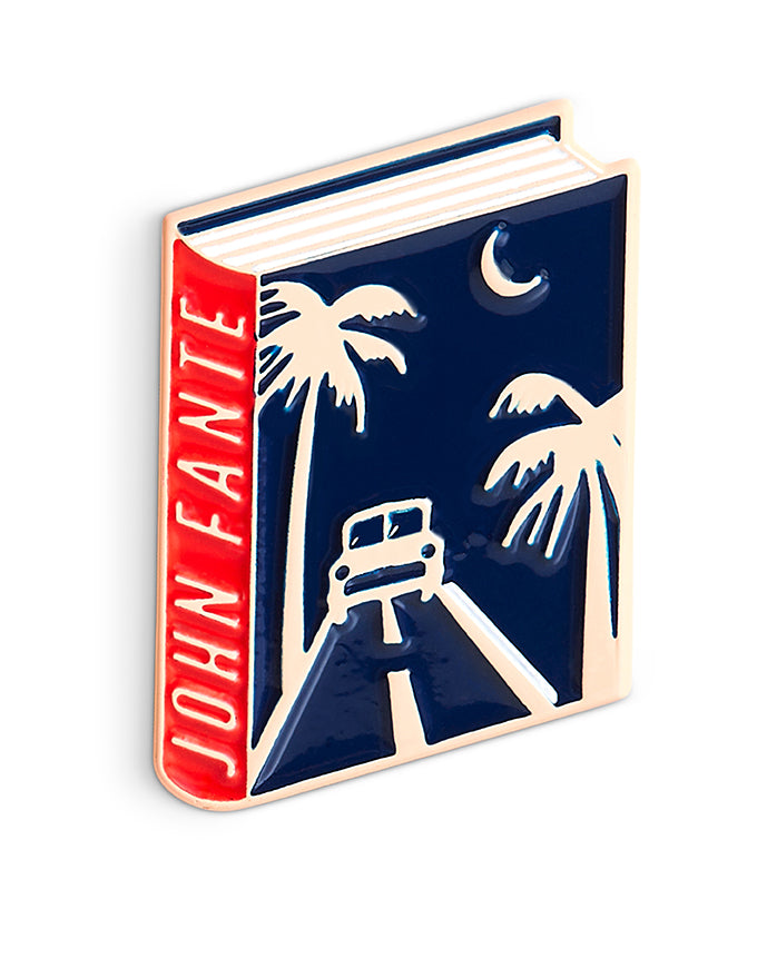 John Fante Book Pin Collection, Ask the Dust Enamel Pin Books, Product Wholesale for Bookstores and Bookshops by Judy Kaufmann