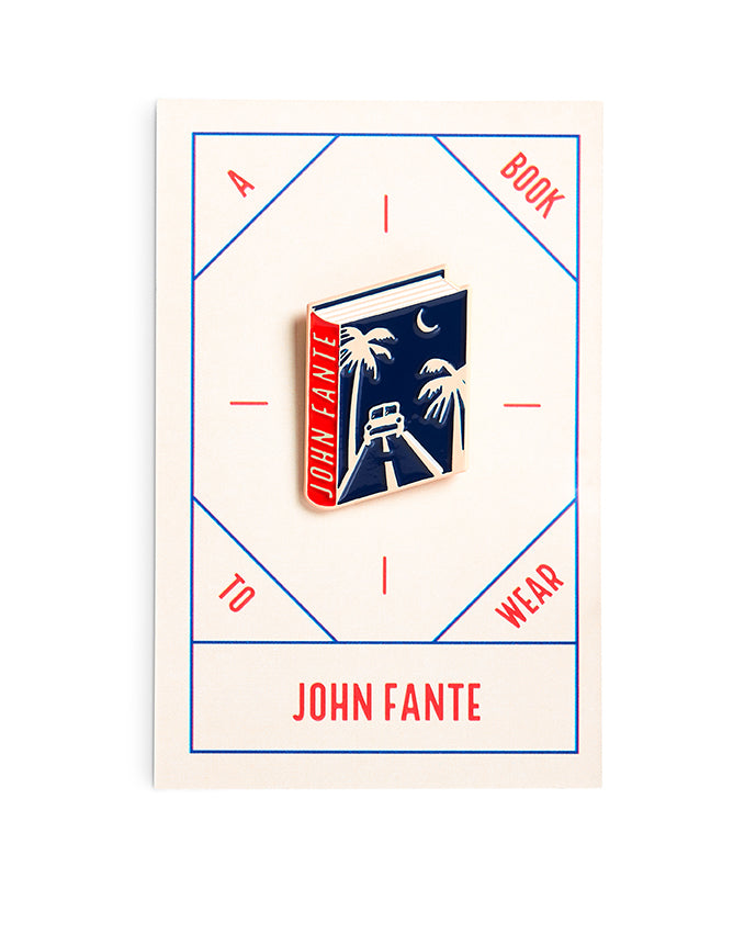 John Fante Book Pin Collection, Ask the Dust Enamel Pin Books, Product Wholesale for Bookstores and Bookshops by Judy Kaufmann