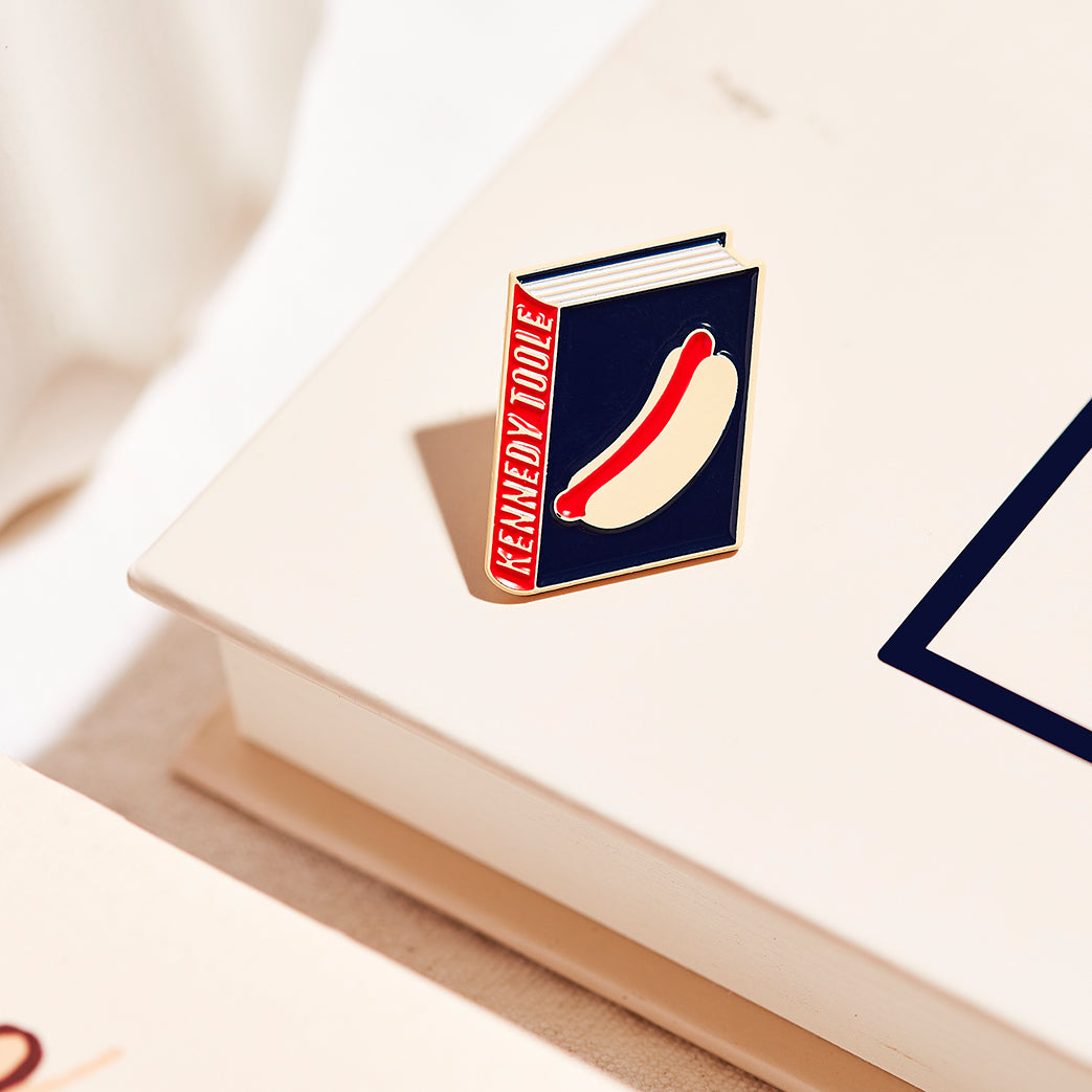 John Kennedy Toole Book Pin Collection, A confederacy of dunces Enamel Pin Books, Product Wholesale for Bookstores and Bookshops by Judy Kaufmann