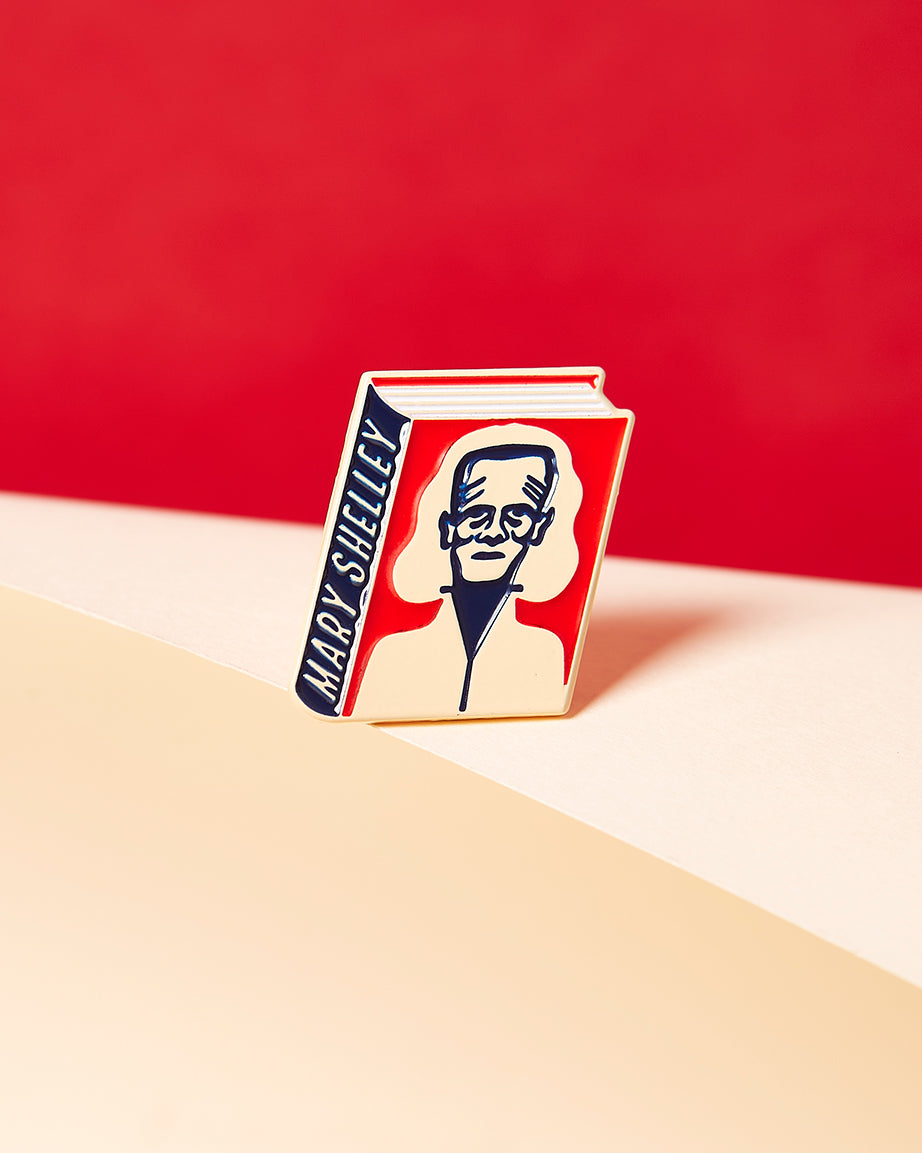 Mary Shelley Book Pin Collection, Frankenstein Enamel Pin Books, Product Wholesale for Bookstores and Bookshops by Judy Kaufmann