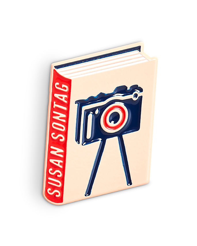 Susan Sontag Book Pin Collection, On photography Enamel Pin Books, Product Wholesale for Bookstores and Bookshops by Judy Kaufmann