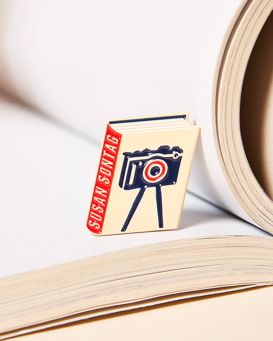 Susan Sontag Book Pin Collection, On photography Enamel Pin Books, Product Wholesale for Bookstores and Bookshops
