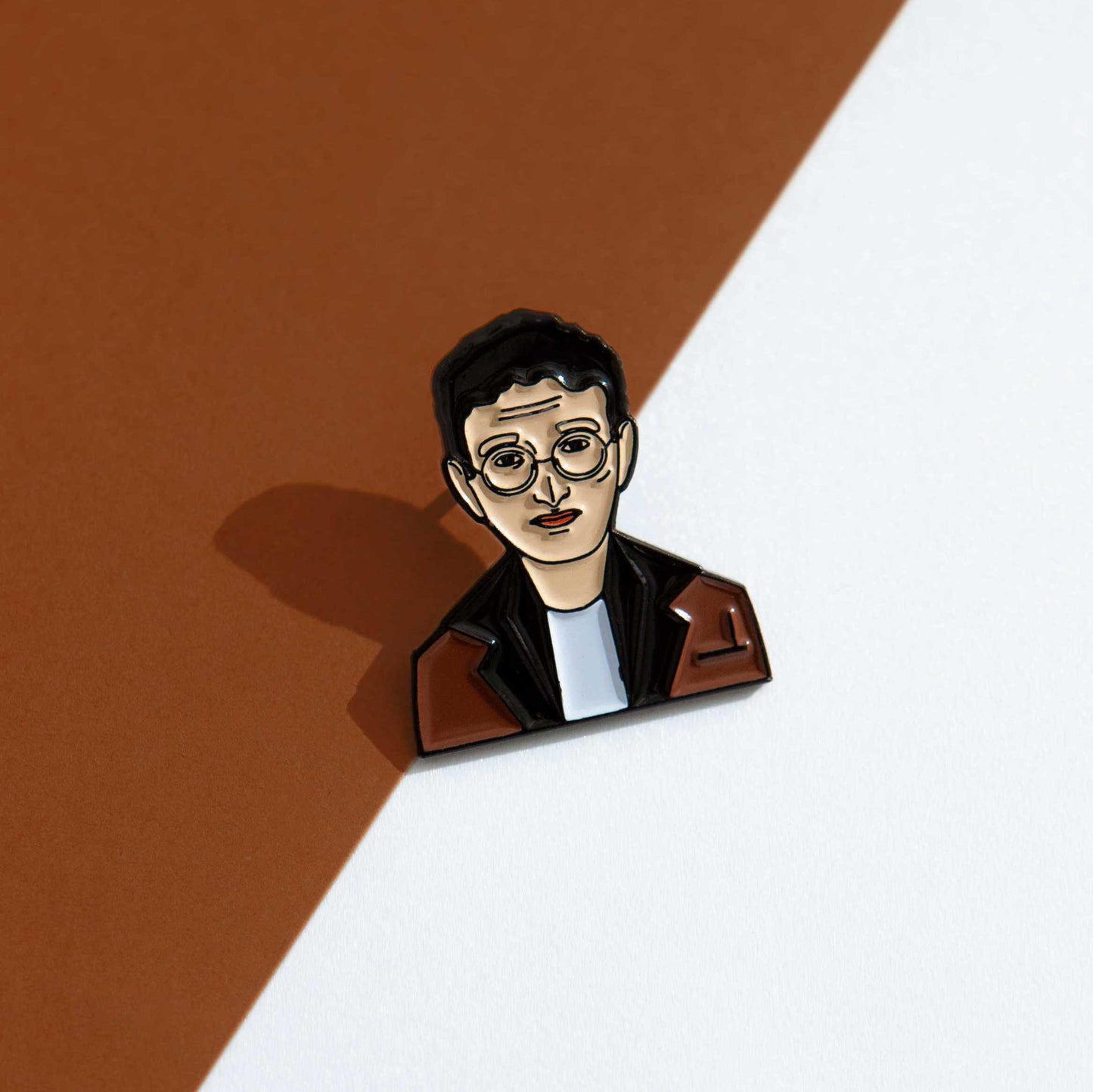Roberto Bolaño Enamel Pin by Judy Kaufmann