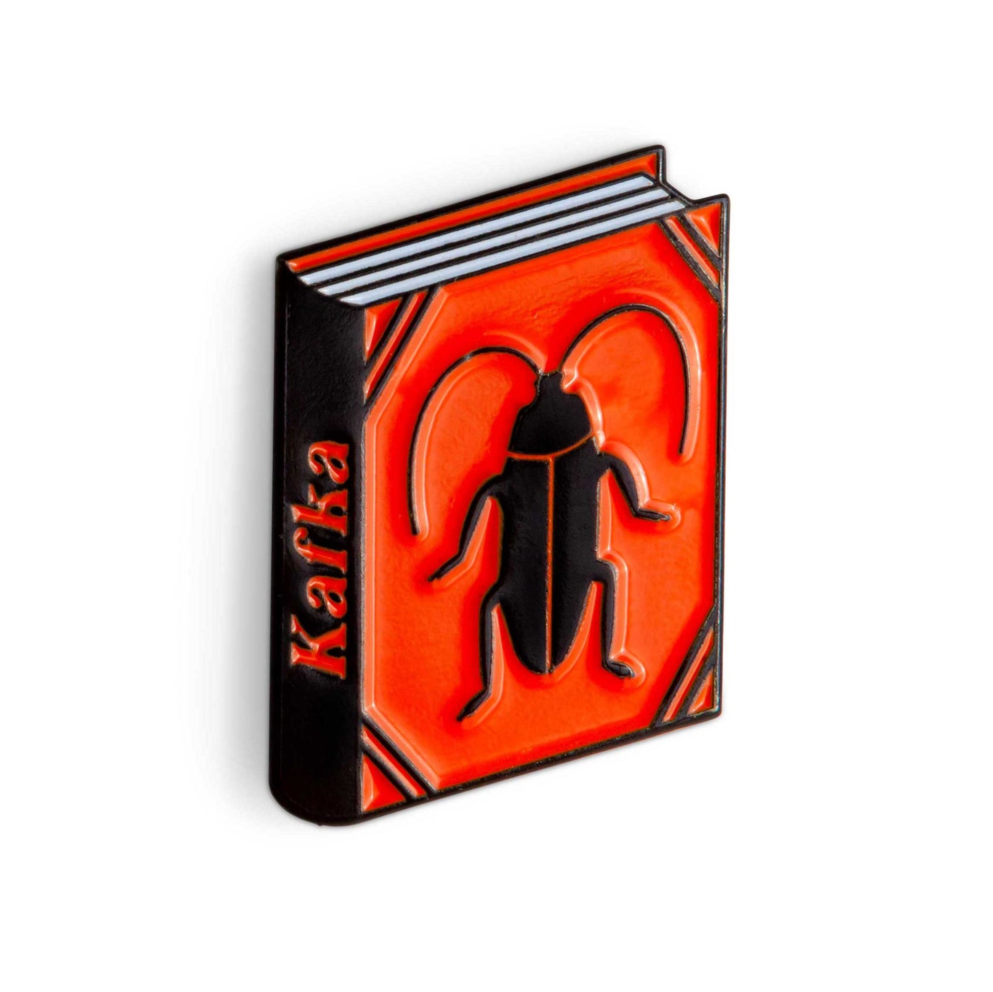 The Metamorphosis Book by Franz Kafka Enamel Pin by Judy Kaufmann