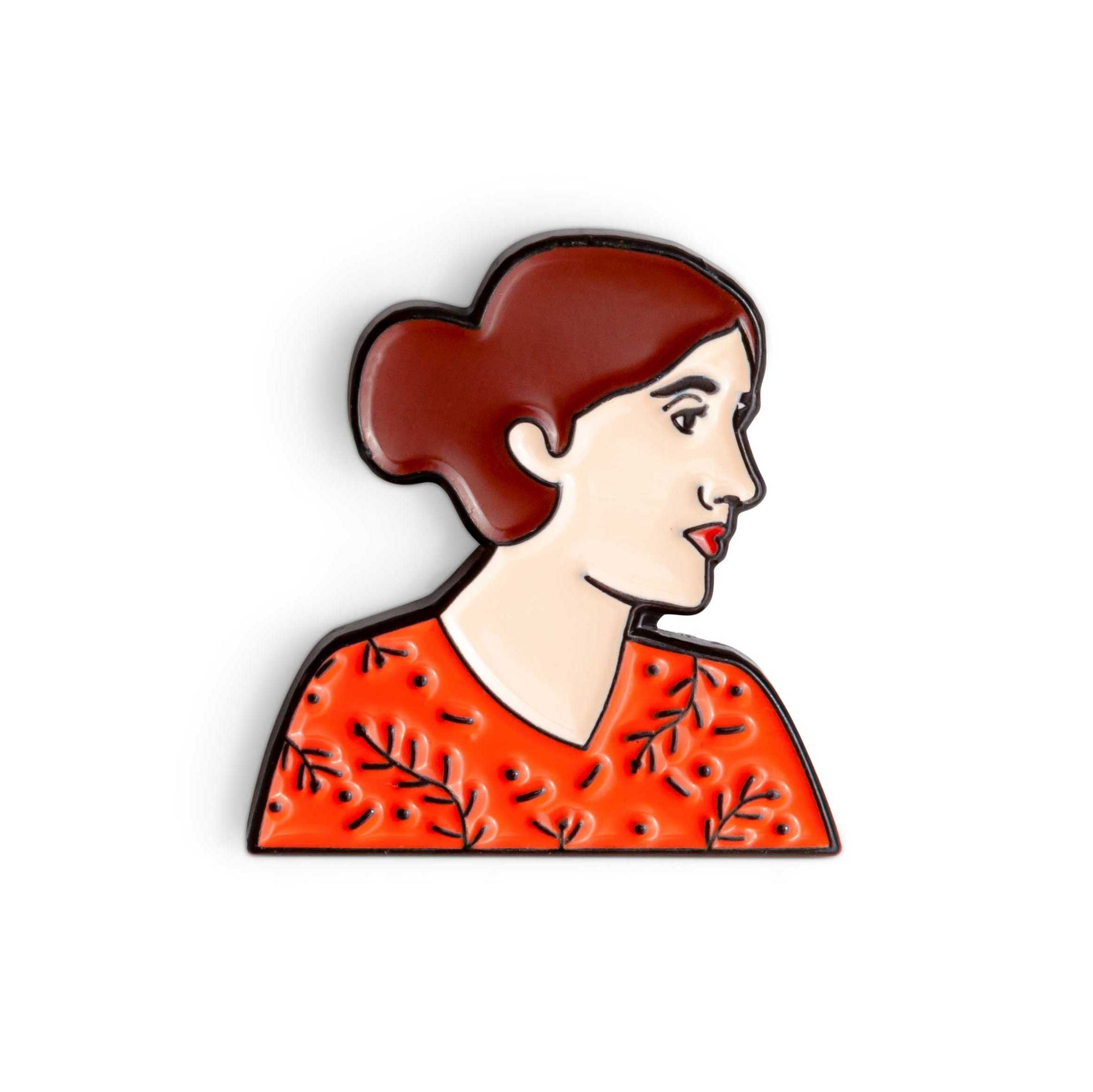 Virginia Woolf Enamel Pin by Judy Kaufmann