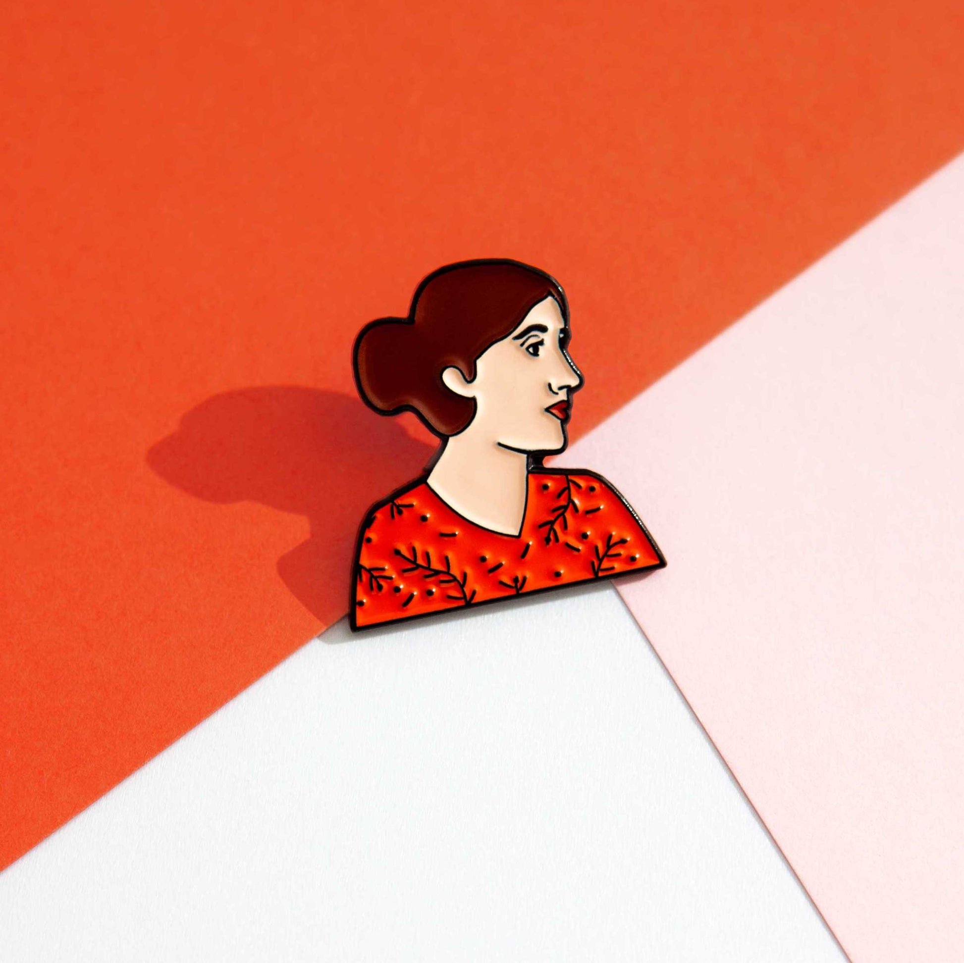 Virginia Woolf Enamel Pin by Judy Kaufmann