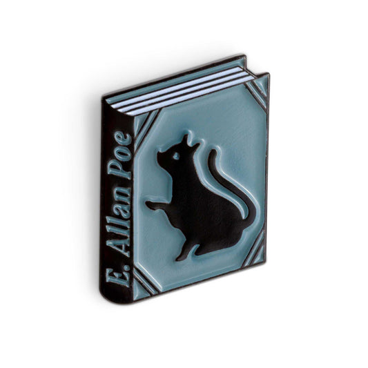The Black Cat Book by E. Allan Poe Enamel Pin by Judy Kaufmann