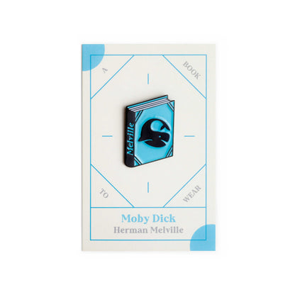 Moby Dick Book by Herman Melville Enamel Pin by Judy Kaufmann with packaging