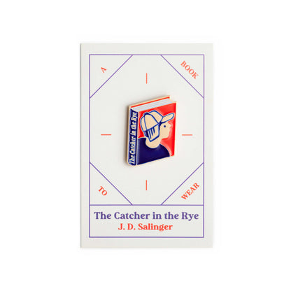 The Catcher Book in the Rye by J. D. Salinger Enamel Pin by Judy Kaufmann with packaging